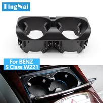 Car Center Console Drink Cup Holder Outer Cover For Mercedes BENZ S Class W221 2008-2013 S300 S350 S400 S450 S500 A2218130014 W221 Black