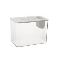 Durable Transparent Fish Tank with Lid Drop Resistant Turtle Tank Small Hydroponic Fish Bowls For Home Decorative balta