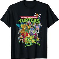 Teenage Mutant Ninja Turtles Large Character Group T-Shirt T-Shirt S juoda