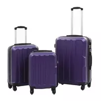 Kelioninis Lagaminų su ratukais rinkinys, 3 vnt., violetinis, ABS