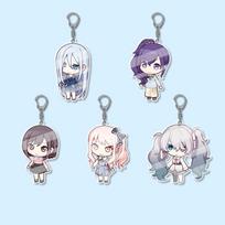 5pcs PJSK Anime Characters Project Sekai Kawaii Acrylic Keychain Set Keyring Hanging Accessories For Cosplayer Key Chain Gifts 5cm