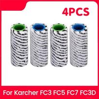 AEE4-4PCS For Karcher FC3 FC5 FC7 FC3D Multi-Surface Roller Set Microfiber Washable Roller Brush Vacuum Cleaner Accessories