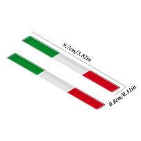 2x Italijos tricolor vėliavos epoksidinis dekoratyvinis lipdukas 3D motociklo lipdukai trimate raižyta lipni jėga Automobilio lipdukai