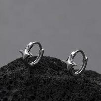 Fashion Trend Copper Color Irregular Spike Hanging Earrings for Men and Women Unique Hip Hop Rock Party Zircon Accessories