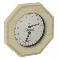 SAWO termo-higrometras 241-THP, aštuonkampis, pušis
