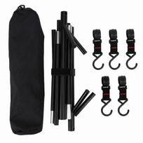 Multifunction Travel Camping Drying Rack Black Folding Hanging Rack Triangle Storage Tripod  BBQ juoda