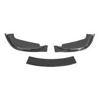 For BMW 3 Series E46 M3 1998-2005 HM Type High Quality ABS Front Bumper Lip Spoiler Gloss Black Carbon Fiber Look