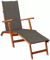 Sofa Lauko terasos kėdė su pakoja ir pagalvėle, akacijos masyvas
