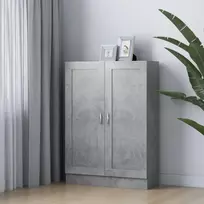 Spintelė knygoms, betono pilka, 82,5x30,5x115cm, mediena