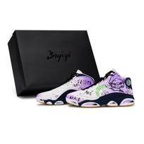 Jordan Air Jordan 13 811 Manufacturing, Death Note, Special Shoe Box Mid top Vintage Basketball Shoes Unisex 414571-140(Team80-S-BOX) 42.5