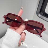 Reddish Brown Oval Mini Frame Sunglasses 1 Pair for Photography Styling Outdoor Driving Beach Sun Protection Commuting bordinė