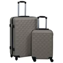 Kelioninis Lagaminų rinkinys, 2vnt., antracito spalvos, ABS, kieto korpuso