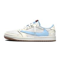 Travis Scott X Jordan Air Jordan 1 Vintažiniai krepšinio batai Unisex žemi mėlyni DZ4137-700(Team2042-  ) 42