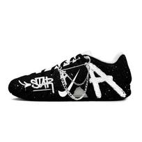 Nike Ja Morant 3 Black White Graffiti Festival Mesh, Textile, Synthetic Leather Cushioning Abrasion Resistant Low top HF2794-101(Team1940-) 40