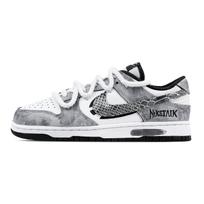 Nike Dunk Storm Deerling 1 Abrasion Resistant Low top Skateboard Shoes Unisex Gray White HF5441-100(Team773-1) 42.5