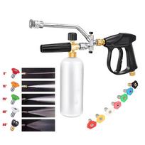 Universal Car Wash Water Gun Foam Pot Set High Pressure Cleaning Supplies 1L Foam Cannon 7 Metal Nozzles Car Wash Gun Adjustable