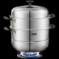 ASD 28CM 3-Layer Stainless Steel Steamer & Soup Pot