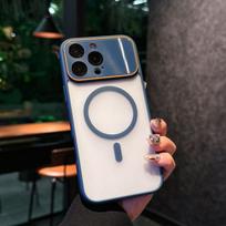 iPhone 17 Air Window Case: Drop-Proof, Magnetic, and Fits iPhone 14/13 iPhone 14 Pro titano mėlyna spalva