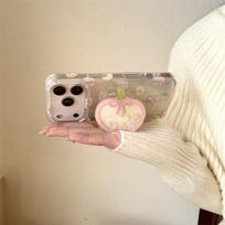 Pink Heart Apple Shaker Stand for iPhone 17, 16 Pro Max, 15, & 14 Case iPhone 15 Pro Max