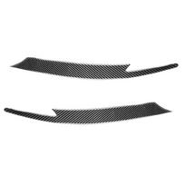 Carbon Fiber Car Front Headlights Eyebrow Eyelids Trim Stickers Cover For Subaru Impreza WRX STi X 10th 2008 2009 2010 2011 juoda