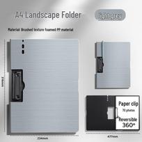 A4 Thickened PP Clipboard Folder - Desk Mat & Writing Board for Students, Horizontal/Vertical Clip