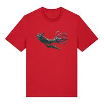 Sea Emperor Leviathan Graphic Print T Shirt Subnautica 2 Hot Game Clothes Summer Pure Cotton Comfortable Tee Unisex Fan Gift Top XS raudona