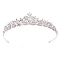 Sparkling Crystal Crown Headwear Headbands Rhinestone Diadem Exquisite Bridal Princess Crown  Women sidabras