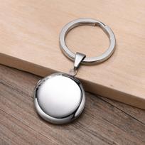 Custom Photo Key Chain,24K Gold Color Stainless Steel Heart Locket Keyring, Photo Frame Gift for Family No Photo