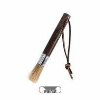 Walnut Handle Coffee Grinder Cleaning Brush with Soft Bristles for Machines and Counters
