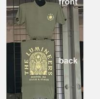 The Lumineers Koncerto Prekės Bostonas, MA Liepos 17 18, 2025 pakartotinis spausdinimas karinio žalumo T-shirt 3XL