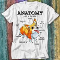 Anatomy of a Corgi Funny Dog Puppy Queen Crown Jubilee T Shirt Mens Womens Tees Top Top Tee 184 4XL