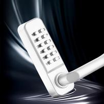 Keyless Mechanical Door Lock with Keypad, Push Button Combination Handle, Digital