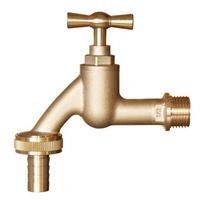 Outdoor Garden Courtyard Balcony Faucet for Washing Machine and Pool, 4-Point Single Cold-Water Tap