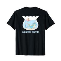 Monster Hunter Lagiacrus and Airou BP T-shirt S juoda