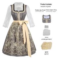 Bavarian Oktoberfest Women's Lace-Up Short Sleeve Dress Set Medium