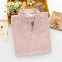 Japanese Kimono Pajamas: Spring/Autumn Couple's Sweat Sauna Suit, Pure Cotton Double Layer Gauze, Unisex Thin Homewear Set Medium