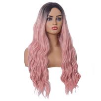 European & American Women's Wavy Curly Wig Cap, Gradient Long Hair, 12 Colors Available