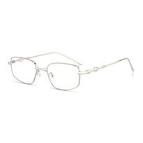 Fashion Square Anti Blue Light Simple Style Sunglasses High-End with Metal Frame Narrow Frame Glasses Irregular Legs Eyeglasses sidabras