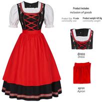Bavarian Women's Oktoberfest Costume - Halloween Carnival Dungaree Set L