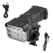 Bike Light Horn 12 LED Super Bright Bicycle Light Waterproof Safety Bike Front Light For Kids Cycling Biking Road Night Riding Bicycle headlight with horn