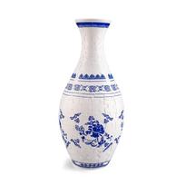High-End 3D Jigsaw Vase Puzzle - Creative Educational Toy & Elegant Living Room Ornament for Flower Arrangement mėlyna ir balta spalva
