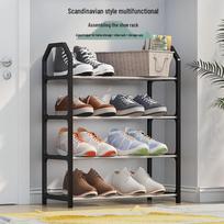 Four-Tier Trapezoidal Shoe Rack for Home and Dorm Storage Black - 4 Tier - OPP Bag