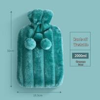 Dual-Use Rubber Hot Water Bottle: Striped, Explosion-Proof, for Cold/Hot Compress 2L