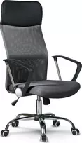 Sofotel Biuro kėdė su tinkleliu, ergonomiško dizaino, reguliuojamo aukščio, tamsiai pilka vadovo kėdė, patogi kompiuterio kėdė