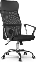 Sofotel Biuro kėdė su tinklelio atlošu, ergonomiško dizaino, juoda moderni darbo kėdė, reguliuojamas aukštis, patogus sėdėjimas