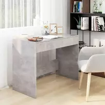 Rašomasis stalas, betono, 101x50x76,5cm, apdirbta mediena