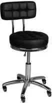 Activeshop Kosmetologinė meistro kėdutė STOOL BEAUTY BACKREST AM-877 Juodas