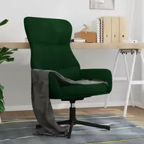 Fotelis Poilsio kėdė, tamsiai žaliai spalvos, aksomas