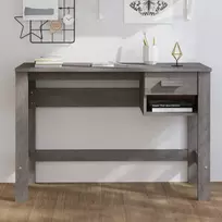 Rašomasis stalas HAMAR, šviesiai pilkas, 110x40x75cm, pušis
