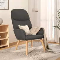 Fotelis Poilsio kėdė, tamsiai pilkos spalvos, audinys